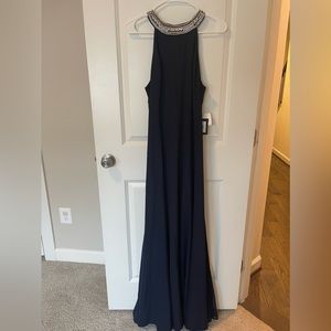 Marina Navy Halter Dress